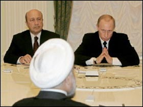 Путин, Иванов и Рухани. Фото AFP (c) Путин, Иванов и Рухани. Фото AFP (c)