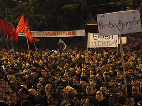 Митинг в Грузии. Фото с сайта newsgeorgia.ru Митинг в Грузии. Фото с сайта newsgeorgia.ru