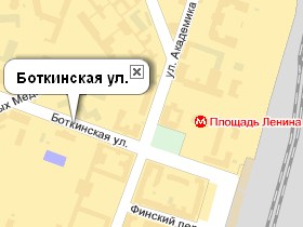 Боткинская улица в Петербурге на Яндекс.Карте Боткинская улица в Петербурге на Яндекс.Карте