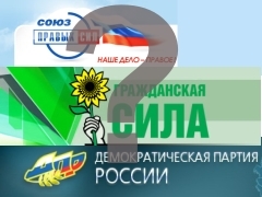 Объединение СПС, "Гражданской силы" и ДПР. Коллаж с сайта www.izbrannoe.ru Объединение СПС, "Гражданской силы" и ДПР. Коллаж с сайта www.izbrannoe.ru