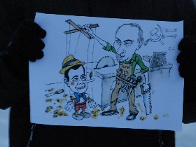 Путин и Медведв, карикатура. Фото Каспарова.Ru Путин и Медведв, карикатура. Фото Каспарова.Ru