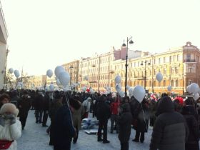 Шествие в Петербурге 4 февраля. Фото с сайта twitter.com Шествие в Петербурге 4 февраля. Фото с сайта twitter.com