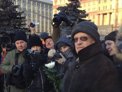 Андрей Пионтковский у Соловецкого камня Андрей Пионтковский у Соловецкого камня