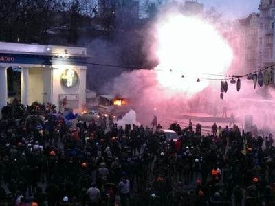 Протесты на улице Грушевского в Киеве Протесты на улице Грушевского в Киеве