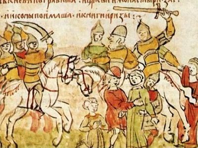 Взятие Киева Андреем Боголюбским, 1169 г. Миниатюра из летописи. Источник - http://city33.ru Взятие Киева Андреем Боголюбским, 1169 г. Миниатюра из летописи. Источник - http://city33.ru
