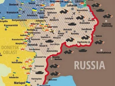 Действия в зоне АТО на 5-6.07.2014 (карта). Источник - https://twitter.com/euromaidan/status/530302330680647680 Действия в зоне АТО на 5-6.07.2014 (карта). Источник - https://twitter.com/euromaidan/status/530302330680647680