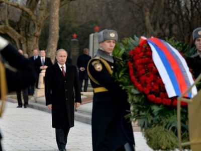 В.Путин во время визита в Венгрию, 17.2.15. Источник - http://www.kremlin.ru/news/47705 В.Путин во время визита в Венгрию, 17.2.15. Источник - http://www.kremlin.ru/news/47705