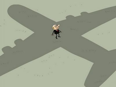 Тень "Боинга". Рис. Сергея Ёлкина, источник - https://twitter.com/Sergey_Elkin/status/627080123594969088 Тень "Боинга". Рис. Сергея Ёлкина, источник - https://twitter.com/Sergey_Elkin/status/627080123594969088