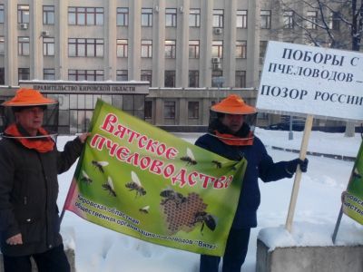 Пикет пчеловодов. Фото: Лиза Охайзина, Каспаров.Ru Пикет пчеловодов. Фото: Лиза Охайзина, Каспаров.Ru