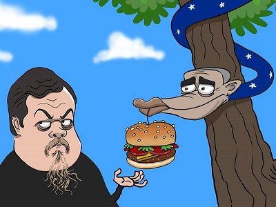 Искушение Вс.Чаплина. Карикатура С.Елкина, источник - https://www.facebook.com/sergey.elkin1 Искушение Вс.Чаплина. Карикатура С.Елкина, источник - https://www.facebook.com/sergey.elkin1