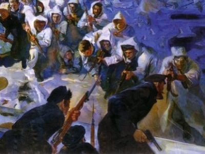 Кронштадт, последний рубеж обороны (картина Р.Френца, фрагмент). Источник - lemur59.ru Кронштадт, последний рубеж обороны (картина Р.Френца, фрагмент). Источник - lemur59.ru