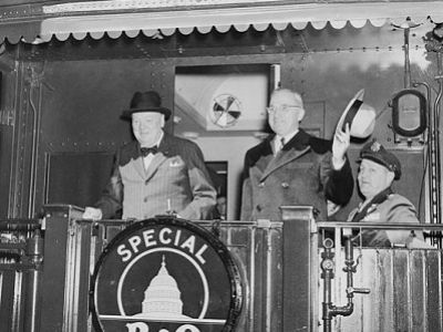 У.Черчилль и Г.Трумэн в Фултоне, 5.3.1946. публикуется в e-v-ikhlov.livejournal.com У.Черчилль и Г.Трумэн в Фултоне, 5.3.1946. публикуется в e-v-ikhlov.livejournal.com