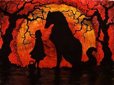 Красная Шапочка и Волк (рис. Э.Уильямс). Источник - deviantart.net Красная Шапочка и Волк (рис. Э.Уильямс). Источник - deviantart.net