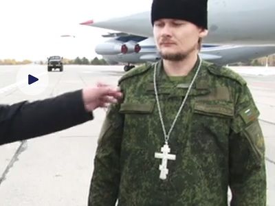 Форма военного священника. Фото: скриншот видео ТАСС Форма военного священника. Фото: скриншот видео ТАСС