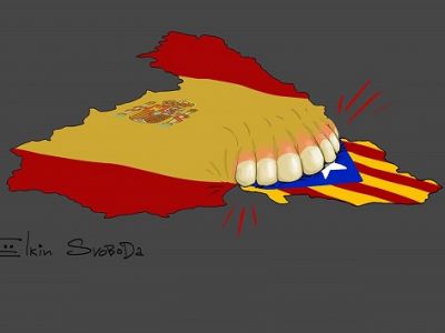 Испания и Каталония. Рис. С.Елкина, источники - svoboda.org, www.facebook.com/sergey.elkin1 Испания и Каталония. Рис. С.Елкина, источники - svoboda.org, www.facebook.com/sergey.elkin1