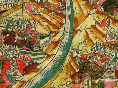 Стояние на реке Угре. Фрагмент миниатюры из летописного свода. Публикуется в aillarionov.livejournal.com Стояние на реке Угре. Фрагмент миниатюры из летописного свода. Публикуется в aillarionov.livejournal.com