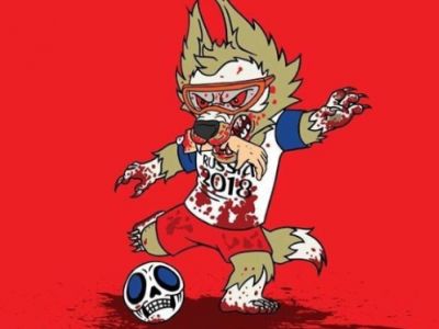 "Кровавый Забивака" ЧМ-2018. Плакат А.Ермоленко: rustelegraph.ru "Кровавый Забивака" ЧМ-2018. Плакат А.Ермоленко: rustelegraph.ru