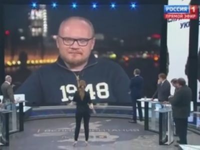 Олег Кашин в программе Скабеевой на "России 1". Скрин видео www.facebook.com/GraniRu Олег Кашин в программе Скабеевой на "России 1". Скрин видео www.facebook.com/GraniRu