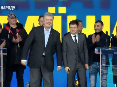 Дебаты Порошенко - Зеленский. Скрин видео: t.me/bbbreaking Дебаты Порошенко - Зеленский. Скрин видео: t.me/bbbreaking