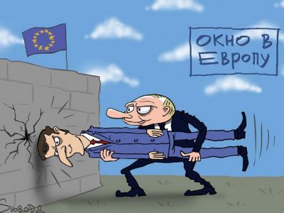 Пробивание Макроном "окна в Европу". Карикатура С.Елкина: svoboda.org Пробивание Макроном "окна в Европу". Карикатура С.Елкина: svoboda.org