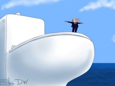 Путин и "унитазный скандал". Карикатура С.Елкина: dw.com Путин и "унитазный скандал". Карикатура С.Елкина: dw.com