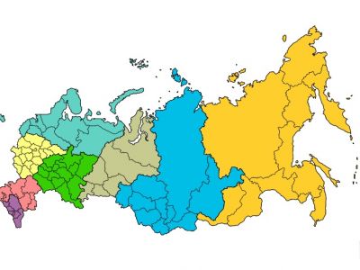 Федеральные округа РФ. Иллюстрация: scientificrussia.ru Федеральные округа РФ. Иллюстрация: scientificrussia.ru