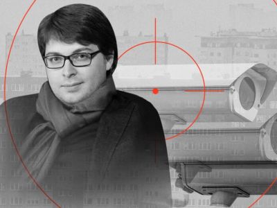 Александр Кабаков (компания NtechLab) и видеокамеры. Иллюстарция: thebell.io Александр Кабаков (компания NtechLab) и видеокамеры. Иллюстарция: thebell.io