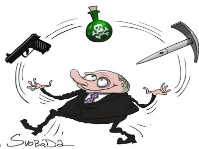 Фатальное жонглирование. Карикатура С.Елкина: svoboda.org Фатальное жонглирование. Карикатура С.Елкина: svoboda.org
