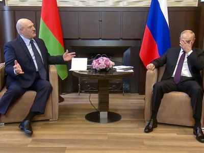 Встреча Путина и Лукашенко в Сочи, 14.09.2020. Скрин: t.me/SerpomPo Встреча Путина и Лукашенко в Сочи, 14.09.2020. Скрин: t.me/SerpomPo