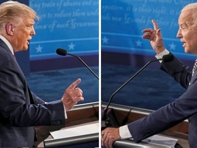 Теледебаты Трамп - Байден. Фото: RUNYweb.com Теледебаты Трамп - Байден. Фото: RUNYweb.com