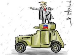 Трамп в образе Ленина. Рисунок Андрея Петренко Трамп в образе Ленина. Рисунок Андрея Петренко