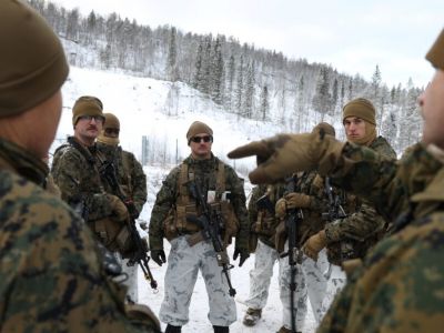 Американские морские пехотинцы из роты Fox принимают участие в норвежско-американских военных учениях "Reindeer 2" в Сетермоене. Фото: Stoyan Nenov / Reuters Американские морские пехотинцы из роты Fox принимают участие в норвежско-американских военных учениях "Reindeer 2" в Сетермоене. Фото: Stoyan Nenov / Reuters
