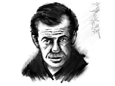 Жан-Поль Бельмондо. Рис. А.Петренко: t.me/PetrenkoAndryi Жан-Поль Бельмондо. Рис. А.Петренко: t.me/PetrenkoAndryi