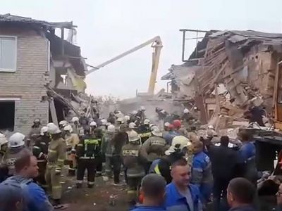 Разрушенный в результате взрыва газа многоквартирный дом в Ельце. Фото: правительство Липецкой области Разрушенный в результате взрыва газа многоквартирный дом в Ельце. Фото: правительство Липецкой области