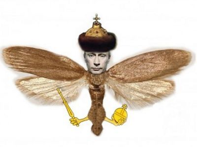 Царственная моль. Коллаж: twitter.com/realpezduza Царственная моль. Коллаж: twitter.com/realpezduza