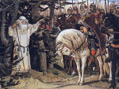 Встреча Вещего Олега с волхвом. Иллюстрация В.Васнецова: ru.wikipedia.org Встреча Вещего Олега с волхвом. Иллюстрация В.Васнецова: ru.wikipedia.org