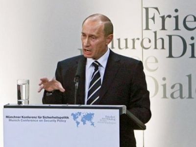 Мюнхенская речь Владимира Путина, 2007 г. Фото: telegra.ph Мюнхенская речь Владимира Путина, 2007 г. Фото: telegra.ph
