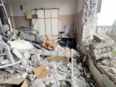 Разрушенное здание больницы. Фото: Суспильне.Херсон Разрушенное здание больницы. Фото: Суспильне.Херсон