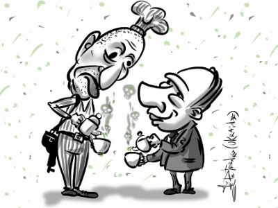 Путин и Пригожин: чай по-кремлевски. Карикатура А.Петренко: t.me/PetrenkoAndryi Путин и Пригожин: чай по-кремлевски. Карикатура А.Петренко: t.me/PetrenkoAndryi