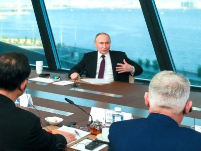 Владимир Путин на встрече с журналистами, 5.06.24. Фото: kremlin.ru Владимир Путин на встрече с журналистами, 5.06.24. Фото: kremlin.ru
