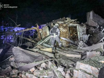 Разрушенный дом в результате удара. Фото: ГСЧС Украины Разрушенный дом в результате удара. Фото: ГСЧС Украины