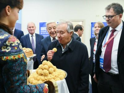 Генсекретарь ООН Антониу Гутерриш на саммите БРИКС в Казани. Фото: www.tatar-inform.ru Генсекретарь ООН Антониу Гутерриш на саммите БРИКС в Казани. Фото: www.tatar-inform.ru