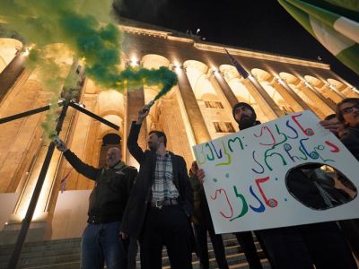 Акция грузинской оппозиции (партия "Гирчи"). Фото: vkrizis.info Акция грузинской оппозиции (партия "Гирчи"). Фото: vkrizis.info